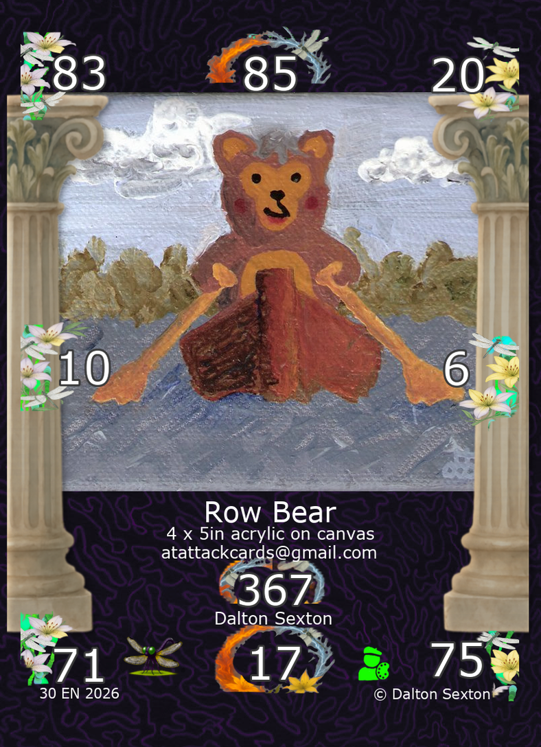 ATAC card featuring Row Bear