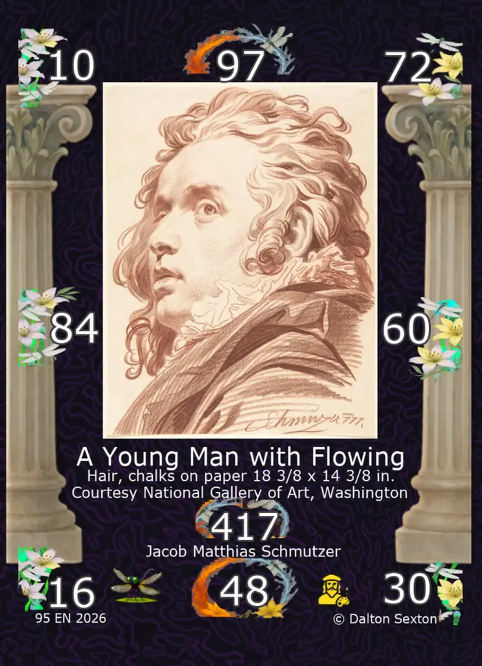 ATAC card featuring A Young Man with Flowing Hair
